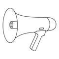 Line art black and white megaphone