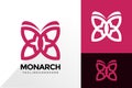 Line Art Butterfly Logo Design, Brand Identity Logos Designs Vector Illustration Template Royalty Free Stock Photo