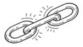 Line Art Chain Link Icon. Symbol of Connection, Blockchain, Unity. vector design Generative AI Royalty Free Stock Photo