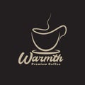 Line art coffee cup logo design vector graphic symbol icon sign illustration creative idea Royalty Free Stock Photo