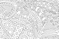 Line art for coloring pook with abstract pattern Royalty Free Stock Photo