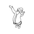 Line Art design of Santa Royalty Free Stock Photo