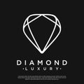 Line art diamond vector logo