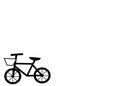 Line art drawing bicycle icon