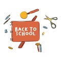 Line art element back to school illustration vector Royalty Free Stock Photo