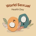 Line art element world sexual health day illustration vector