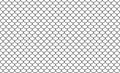 Line art of fish scale pattern isolated on white background, tile pattern line, mermaid tail pattern grid for decoration Royalty Free Stock Photo