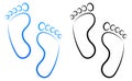 Line art footprint clip art