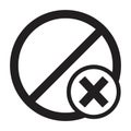 Line art icon Delete, Cancel or Close