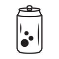 Line art icon the soda can or cold fizzy drinks can for apps and website