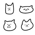 Line Art Illustration of a Cat\'s Face Creative Projects