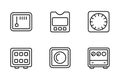 Line Art Set of Electronic Devices for Digital Design Projects Royalty Free Stock Photo