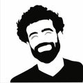 Line art sketch of mohamed salah one of the football players who hail from egypt and play in the world cup
