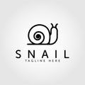 line art snail logo design inspiration. vector illustration