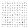 Line Arts Icons set. Vector linear icons Royalty Free Stock Photo