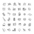 Line Arts Icons set. Vector linear icons