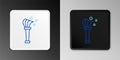 Line Aspergillum icon isolated on grey background. Colorful outline concept. Vector