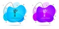 Line Aspergillum icon isolated on white background. Abstract banner with liquid shapes. Vector