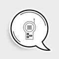Line Baby Monitor Walkie Talkie icon isolated on grey background. Colorful outline concept. Vector Royalty Free Stock Photo