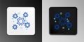 Line Bacteria icon isolated on grey background. Bacteria and germs, microorganism disease causing, cell cancer, microbe