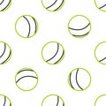 Line Beach ball icon isolated seamless pattern on white background. Children toy. Vector Royalty Free Stock Photo