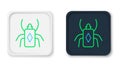 Line Beetle bug icon isolated on white background. Colorful outline concept. Vector