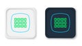 Line Binary code icon isolated on white background. Colorful outline concept. Vector Royalty Free Stock Photo