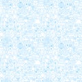 Line Birthday White Seamless Pattern