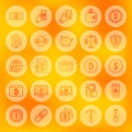 Line Bitcoin Web Icons