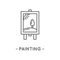 Line black painting icon