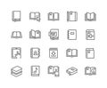 Line Book Icons Royalty Free Stock Photo