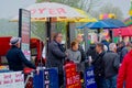 Bookmakers taking bets at the races Royalty Free Stock Photo