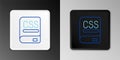 Line Books about programming icon isolated on grey background. Programming language concept. PHP, CSS, XML, HTML Royalty Free Stock Photo