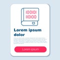 Line Books about programming icon isolated on grey background. Programming language concept. PHP, CSS, XML, HTML Royalty Free Stock Photo
