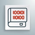 Line Books about programming icon isolated on white background. Programming language concept. PHP, CSS, XML, HTML Royalty Free Stock Photo