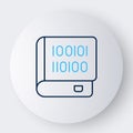Line Books about programming icon isolated on white background. Programming language concept. PHP, CSS, XML, HTML Royalty Free Stock Photo
