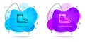 Line Boots icon isolated on white background. Diving underwater equipment. Abstract banner with liquid shapes. Vector