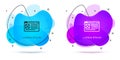 Line Browser window icon isolated on white background. Abstract banner with liquid shapes. Vector
