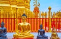 The line of Buddha images, Wat Phra That Doi Suthep temple, Chiang Mai, Thailand Royalty Free Stock Photo