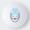 Line Builder icon isolated on white background. Construction worker. Colorful outline concept. Vector