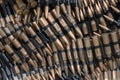 Line with bullets on table as background, close up view Royalty Free Stock Photo