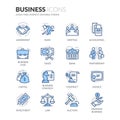 Line Business Icons Royalty Free Stock Photo