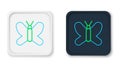 Line Butterfly icon isolated on white background. Colorful outline concept. Vector Royalty Free Stock Photo