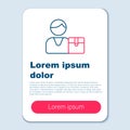 Line Buyer icon isolated on grey background. Colorful outline concept. Vector