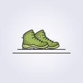 line camping boots icon vector illustration logo design Royalty Free Stock Photo