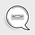 Line Car Audio icon isolated on grey background. Fm radio car audio icon. Colorful outline concept. Vector