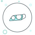 Line Car headlight icon isolated on white background. Colorful outline concept. Vector Royalty Free Stock Photo