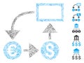 Line Cashflow Icon Vector Collage