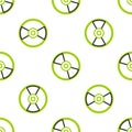 Line CD or DVD disk icon isolated seamless pattern on white background. Compact disc sign. Vector Illustration Royalty Free Stock Photo