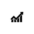 Line chart icon and simple flat symbol for web site, mobile, logo, app, UI Royalty Free Stock Photo